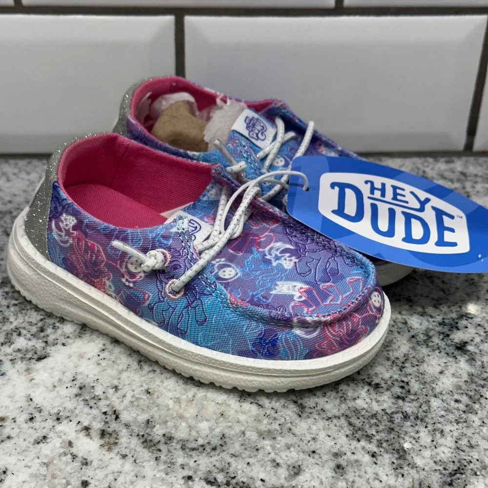 Hey Dude Kids C7 Wendy Loafer Blue Lavender My Little Pony Glitter Magic Limited